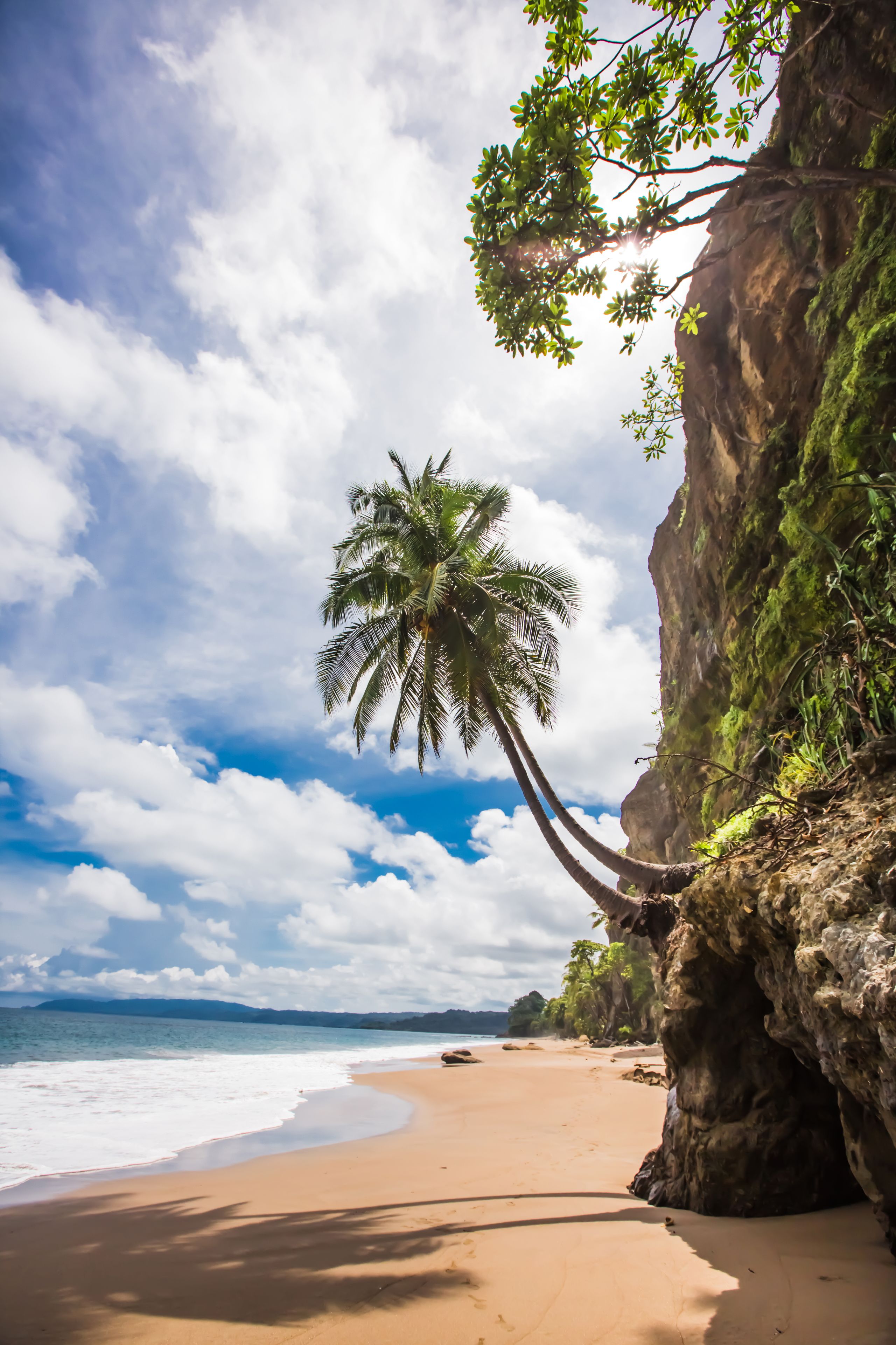 On the beach, white sand, beach bar