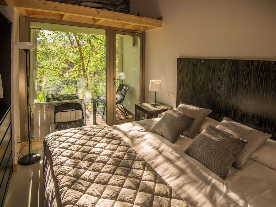 Down duvets, blackout curtains, soundproofing, iron/ironing board