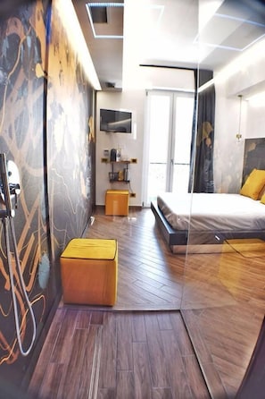 Design Room, Partial Sea View | Bathroom shower - Amarillo B&B (Gaeta)