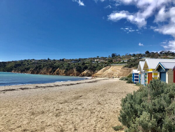 Beach nearby, sun-loungers