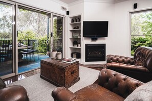 TV, DVD player, stereo