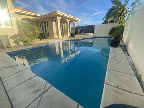 A heated pool