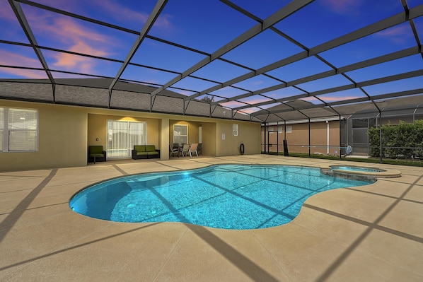 A heated pool