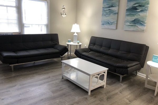 Living room with 2 futons