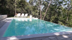Outdoor pool - lakeview and modern saltwater pool (Pieve)