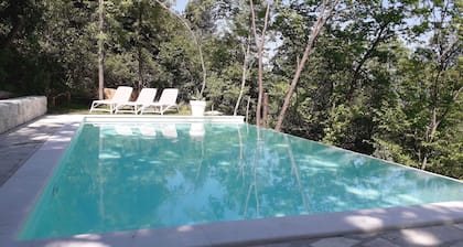 lakeview and modern saltwater pool