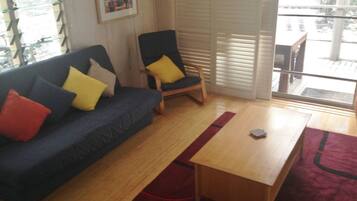 LED TV, fireplace, DVD player, table tennis