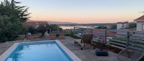 A heated pool