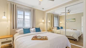 3 bedrooms, desk, laptop workspace, iron/ironing board