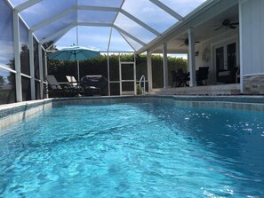 A heated pool