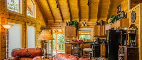 Télévision à écran plat, cheminée