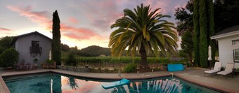 St. Helena, walk to town, on vineyard, pool, one acre/private, Permit STR25-001