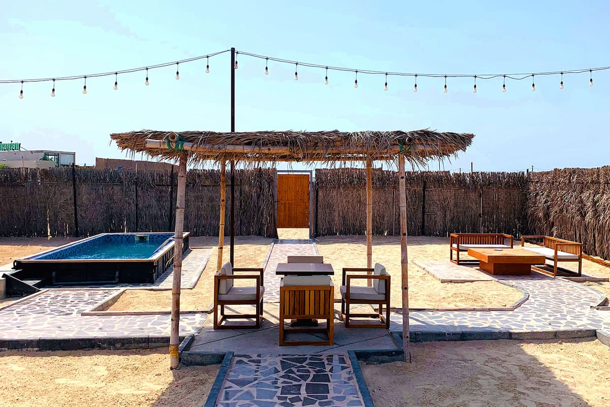 Family suite Caravana with private pool | View from room