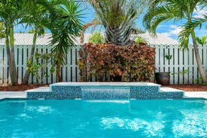 A heated pool