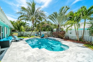 A heated pool