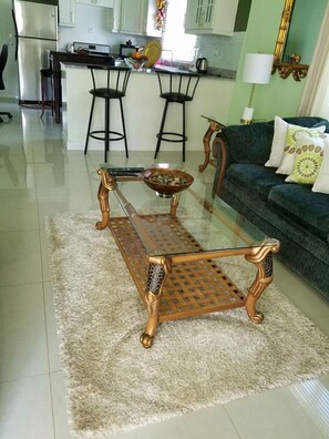 TV, DVD player, video library