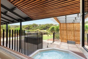 Terrace/patio - Heated Indoor pool & outdoor spa, next to beach!  Welcome your holiday paradise! (Surf Beach)