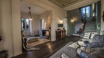 TV, fireplace, DVD player
