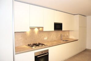 Fridge, microwave, dishwasher, coffee/tea maker