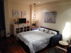 1 bedroom, desk, soundproofing, iron/ironing board