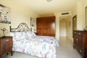 2 bedrooms, in-room safe, soundproofing, iron/ironing board