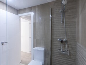 Hair dryer, towels, toilet paper