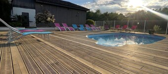 familiens hus på landsbygda 