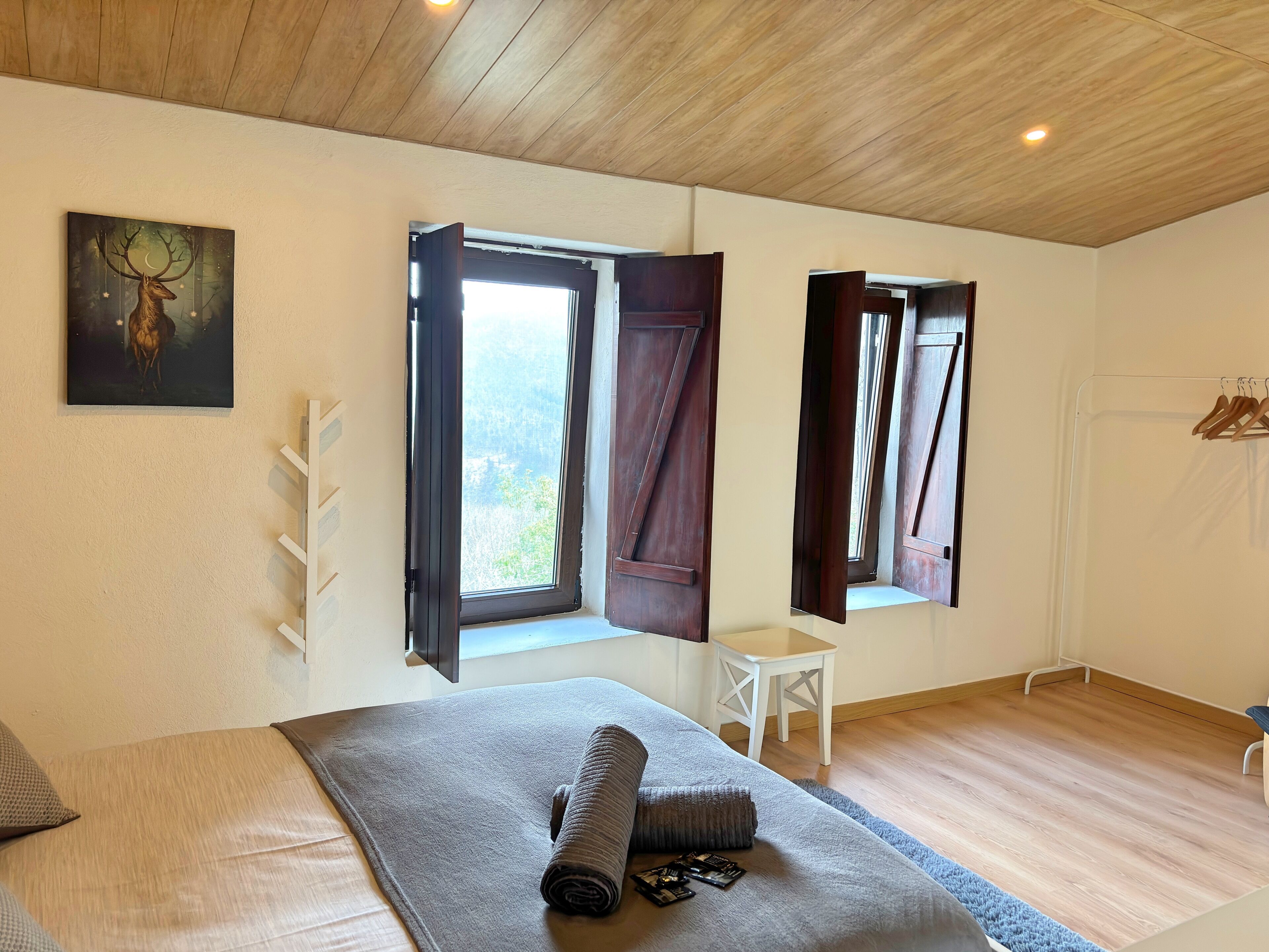 1 bedroom, iron/ironing board, travel crib, internet