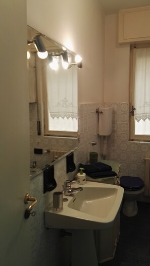 Duschwanne, Haartrockner, Bidet, Handtücher