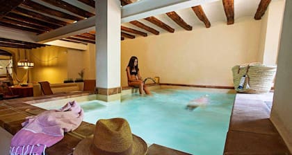 Terrissaire terrace and access to indoor swimming