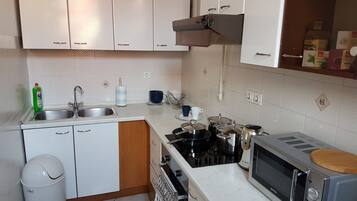 Frigorífico, microondas, horno y lavavajillas