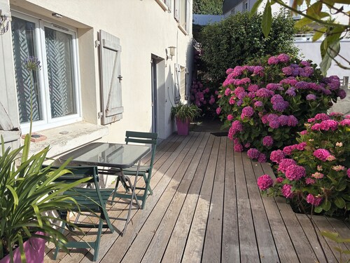Ein Ferienhaus in der Bretagne! Küste fast Füße im Wasser