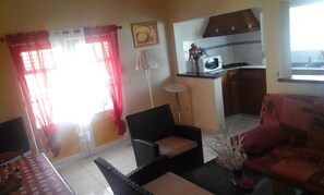 TV - Rental of a tourist F2 apartment (1 air-conditioned room): Alamanda (sainte anne)