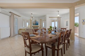 Dining - Buena Vista Villa - private pool, spectacular views, 5 bedrooms, near Laganas. (Zakynthos)