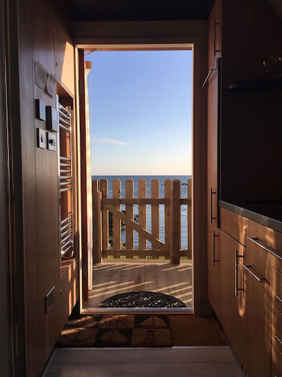 "Door to the Shore" is the ultimate in deluxe glamping accommodation in Scotland