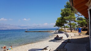 Beach nearby, sun-loungers