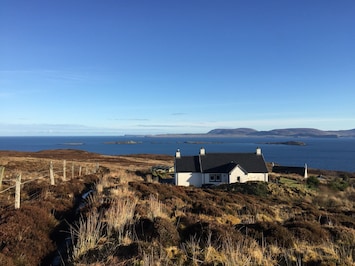 The view from the back of the property over Loch Snizort.