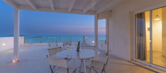 Pitagora, Apartment am Meer mit Ausblick auf den Strand von Donnalucata