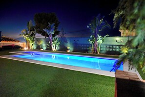 A heated pool