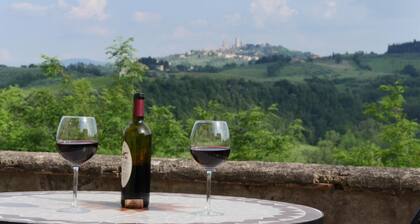 Die beste Aussicht Zwei-Zimmer-Wohnung mit Blick auf San Gimignano