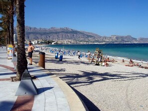 En la playa