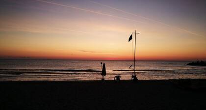 A 150 m dalla spiaggia e vicino al centro cittadino