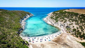Beach nearby, sun-loungers