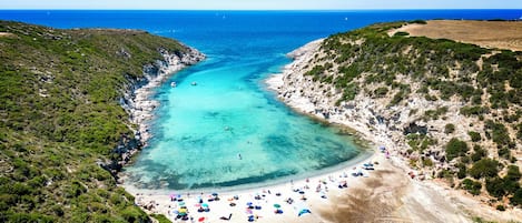 Beach nearby, sun loungers