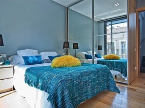 2 bedrooms, in-room safe, iron/ironing board, travel cot