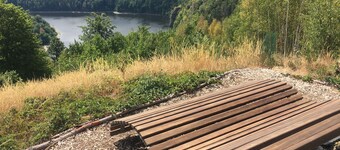 Directly at the Bleilochtalsperre - pure nature experience - Finnhütte Karli Saaldorf