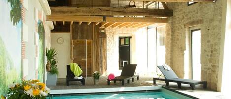 A heated pool