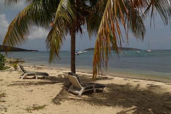 Relax on your sandy beach front and enjoy Buck Island views and easy water acces