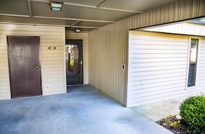 Entrance with carport