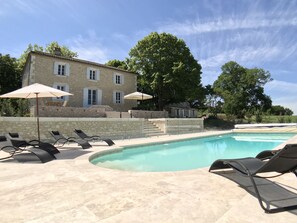Outdoor pool, a heated pool